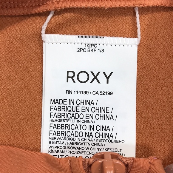 Roxy x Kate Bosworth Surf.Kind.Kate. One Piece 3/4 Swimsuit Floral Brown XL New - Picture 5 of 8